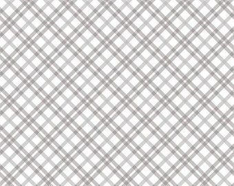 Plaid Fabric Yardage Large Check Gray - Easter Parade Fabric by Lindsay Wilkes from The Cottage Mama