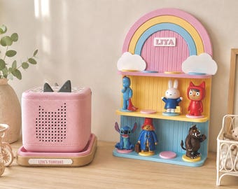 Personalised Rainbow Tonie Shelf & Toniebox Dock | Tonibox Storage Display