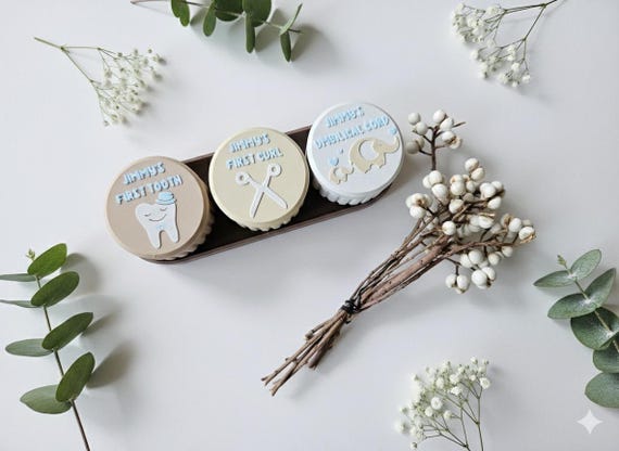 Personalised Baby Keepsake Box Set: 3D Printed Newborn Memory Box