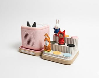 Modular Toniebox & Toniebox 2 Docking Station with Magnetic Hold | Expandable Tonies Storage Stand | Personalised Kids Room Display