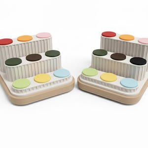 Estación de acoplamiento modular Toniebox y Toniebox 2 con sujeción magnética / Soporte de almacenamiento Tonies expandible / Expositor personalizado para habitación infantil 2 Tonie Stands