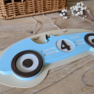 Personalized Car Door Sign Retro 3D Name Sign Vintage Car Nursery Decor Baby  Room Decor Car Theme Wall Art Playroom Name Gift