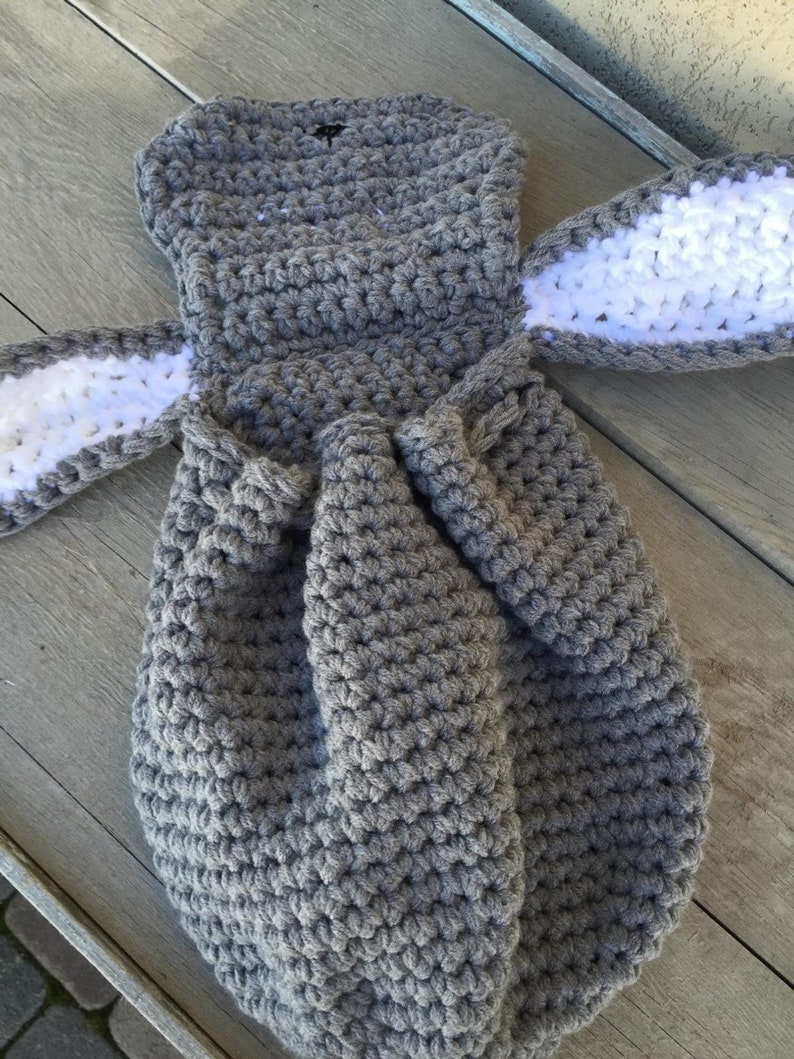 Bunny Backpack Crochet Pattern mini backpack for toddler Easter gift image 3