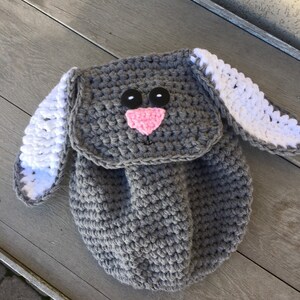 Bunny Backpack Crochet Pattern mini backpack for toddler Easter gift image 2