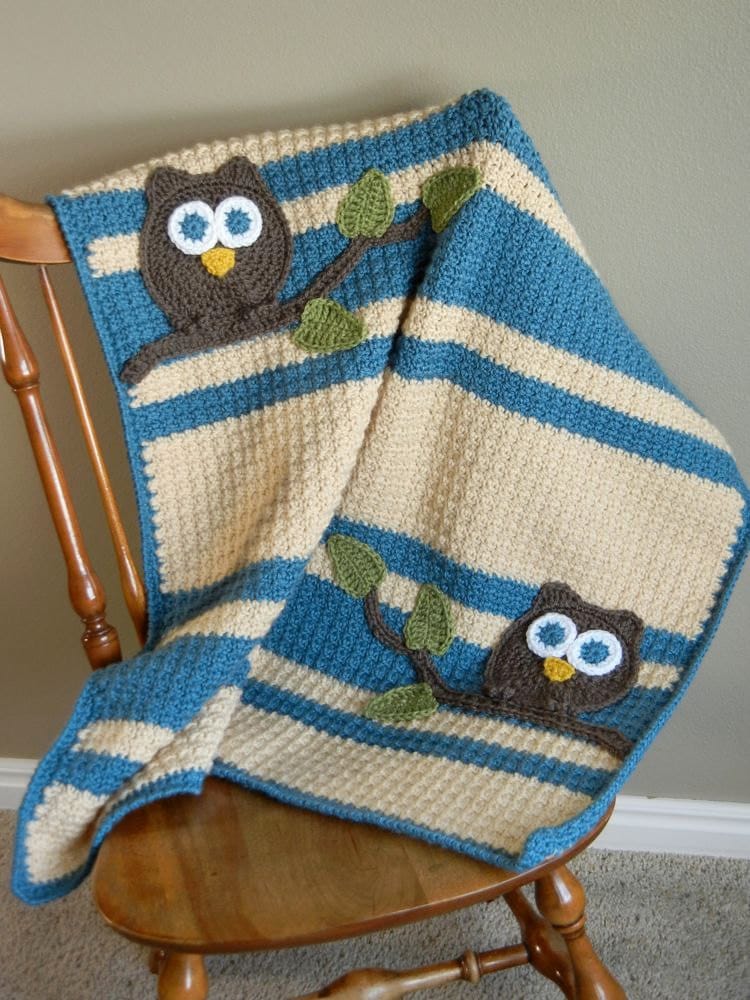 Owl Baby Blanket Boy Baby Shower Gift