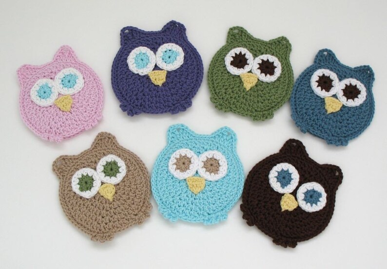 PATTERN Owl Washcloth Bath Mitts Crochet Pattern Instant Download Etsy