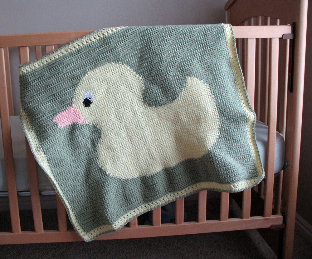 PATTERN Yellow Ducky Baby Blanket Crochet Pattern Instant Download Etsy