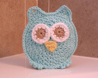 Owl Washcloth Washmitt Bath time's a HOOT with Addy the Owl Stocking Stuffer