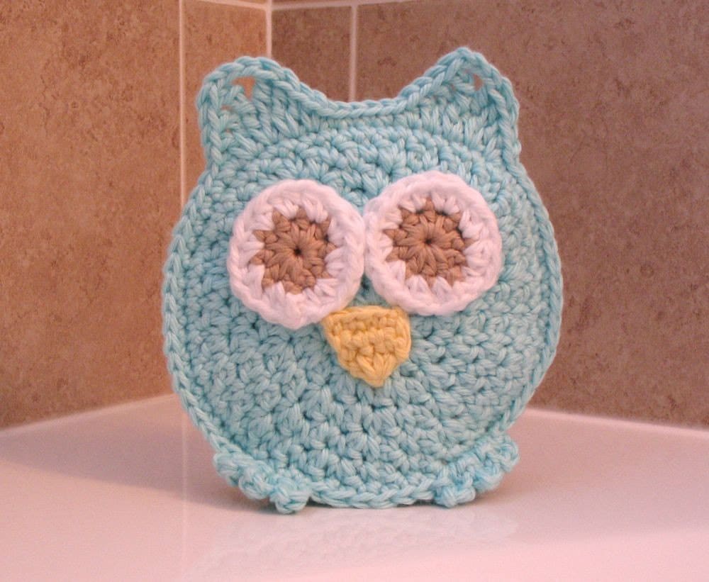 Owl Washcloth Washmitt Bath time's a HOOT with Addy the Owl Stocking Stuffer