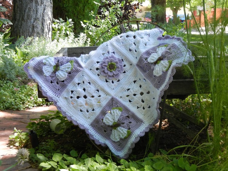 Baby Blanket Butterflies and Flowers Baby Shower Gift Etsy
