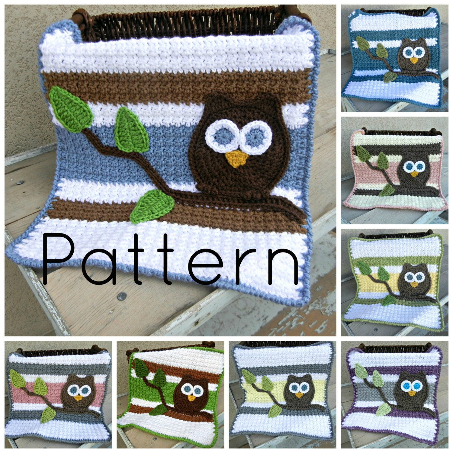 PATTERN Owl Baby Blanket Crochet Pattern Instant Download Etsy
