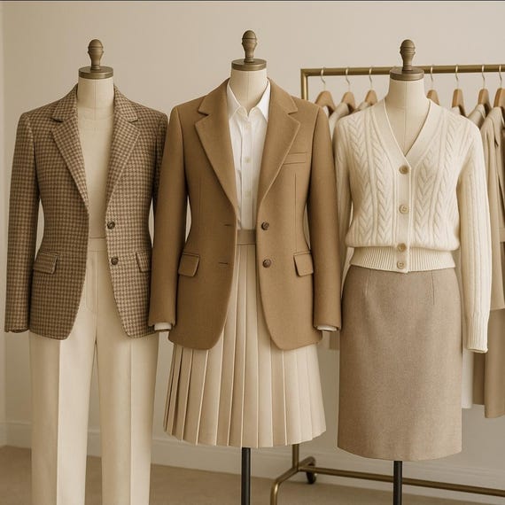 Wardrobe Refresh Tailored Outfit Old Money Aesthetic Customizable Gift for Woman - Etsy