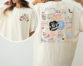 Heated Rivalry Shirt, Hockey Tee, Comfort Colors, Hockey Shirt, Ice Skating Romance Shirt, Bookish Hockey Tee, Sports Romance Tee