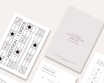 Casual Teacher Booklet Volume One | Blush |  Lesson Plans, Classroom Management, Activities & Printables (Digital Download)