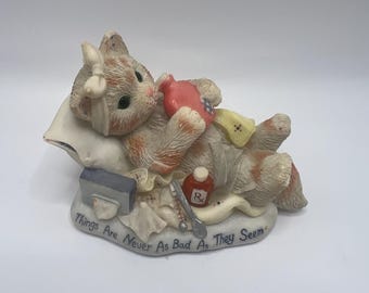 Vintage Enesco Cat Figurine by Priscilla Hillman - Etsy