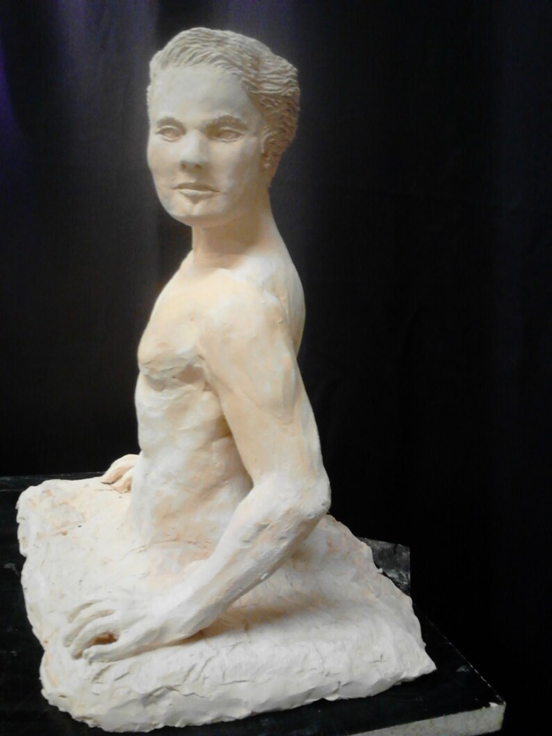 Adam Rising: Original Clay Sculpture of Adam emerging from | Etsy