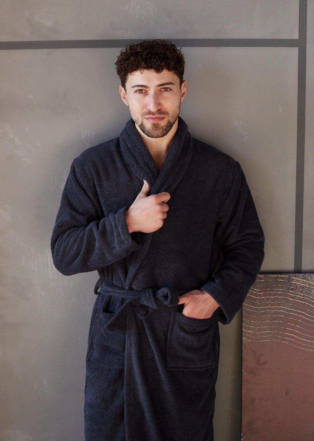 eponge personnalise peignoir homme grande taille personnalisÃ© Peignoir de bain en coton éponge personnalisé pour homme Doux