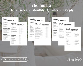 Lista de limpieza imprimible: diaria, semanal y mensual (descarga en PDF)
