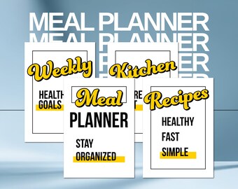 Extended Meal Planner with Recipes & Wellness Tracker | Weekly Menu, Grocery List, Kitchen Inventory PDF