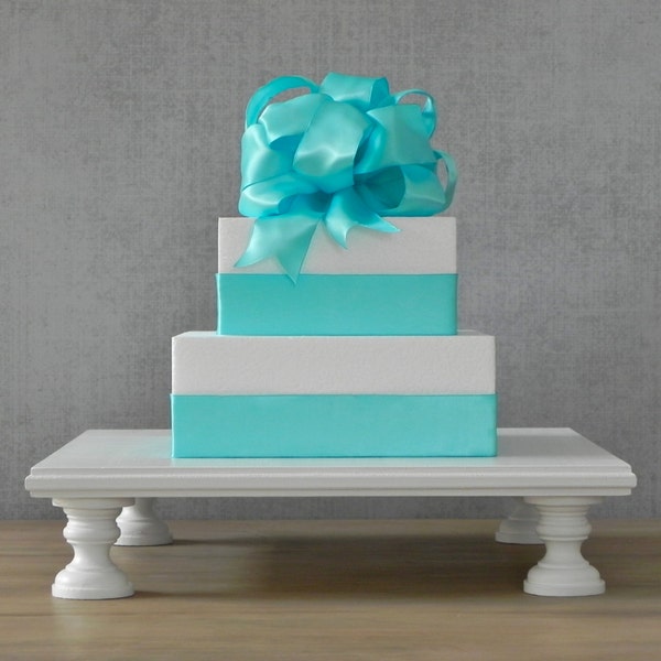 14" Cake Stand Cupcake Stand Square Wedding Cake Stand Grooms Cake Rustic Wedding E. Isabella Design Featured In Martha Stewart Weddings