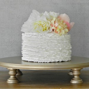 Wedding Cake Stand | 16" Cake Stand | Round Cake Stand | Champagne |  Rustic Wedding Decor | Grooms Cake | Seen In Martha Stewart Weddings