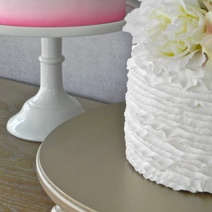 18 Wedding Cake Stand Round Champagne Cake Stand Rustic Wedding Decor Cake Topper As Featured In Martha Stewart Weddings image 2