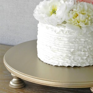 18 Wedding Cake Stand Round Champagne Cake Stand Rustic Wedding Decor Cake Topper As Featured In Martha Stewart Weddings image 3