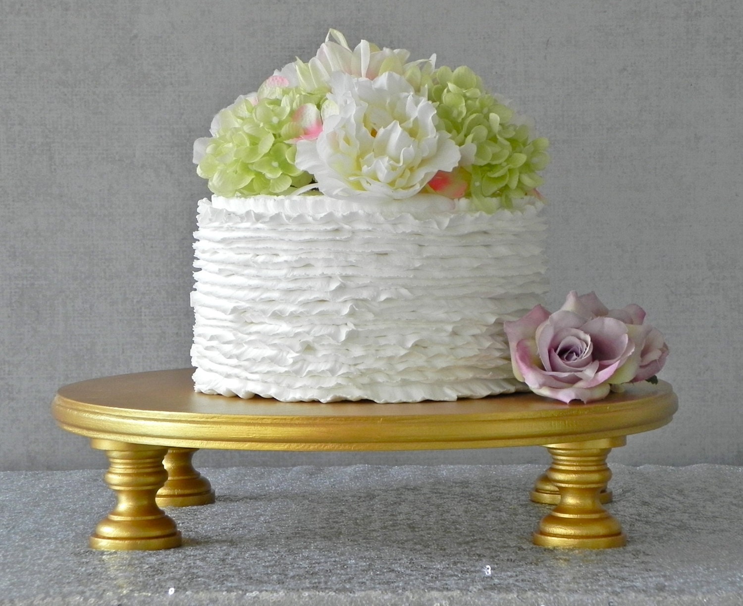 2 Piece Silver Foil Wedding Cake Stand with Rhinestones and 12 Inch Cake  Drum, Dessert Holder for Centerpieces - Walmart.com