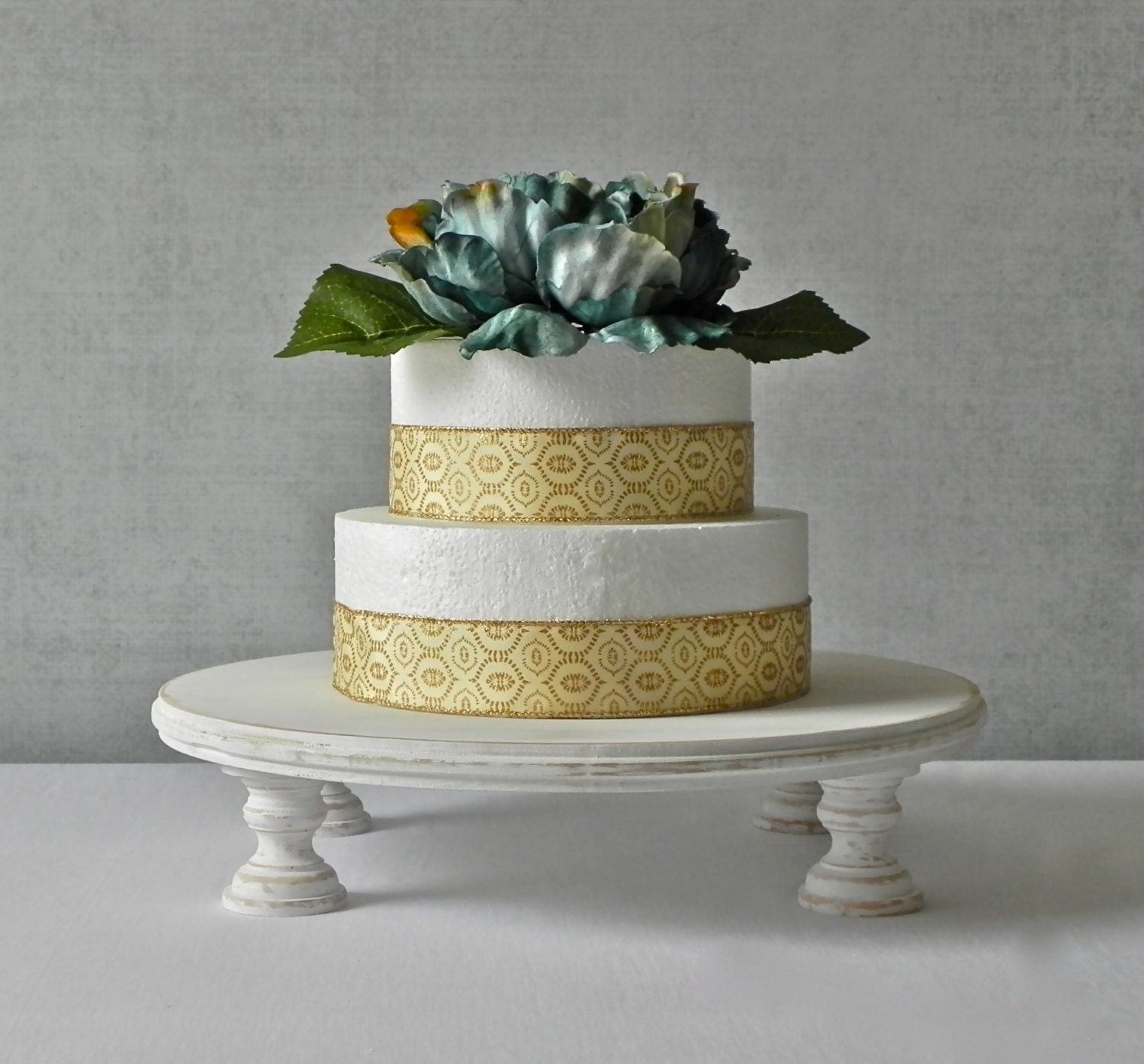 20 Rustic Cake Stand White Round Cupcake Rustic Etsy