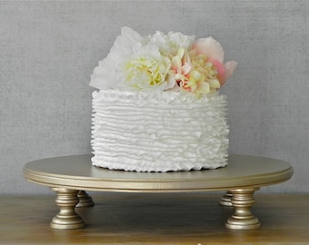 18" Wedding Cake Stand | Round Champagne Cake Stand | Rustic Wedding Decor | Cake Topper | As Featured In Martha Stewart Weddings