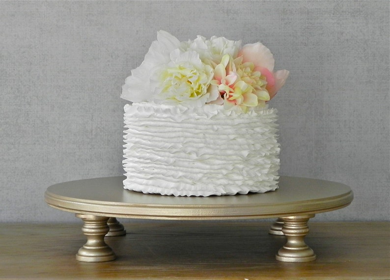 18 Wedding Cake Stand Round Champagne Cake Stand Rustic Wedding Decor Cake Topper As Featured In Martha Stewart Weddings image 1