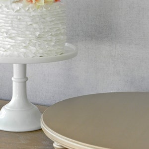 18 Wedding Cake Stand Round Champagne Cake Stand Rustic Wedding Decor Cake Topper As Featured In Martha Stewart Weddings image 4