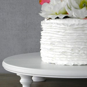Wedding Cake Stand 18 Cake Stand Rustic Wedding Decor Large Wedding Cake White Cake Stand For Wedding Cake Birthday Cake Stand image 4