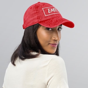 Customizable Vintage Washed Cotton Twill Cap with Intricate Embroidery – Unstructured Low‑Profile 6‑Panel Hat