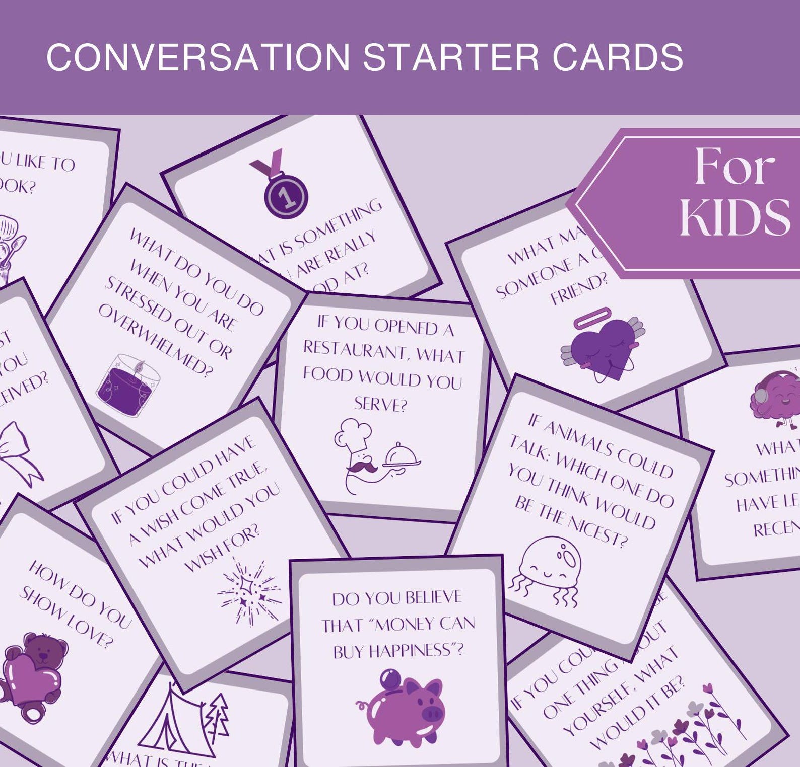 Conversation Starter Cards  For Kids