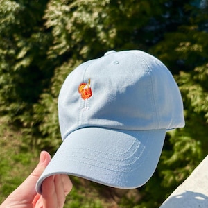 Aperol Spritz Hat | Embroidered Brunch Hat Aperol Spritz Gift Bachelorette Gifts Bridesmaid Merch Bachelorette Trip Bride Beach Bag Negroni
