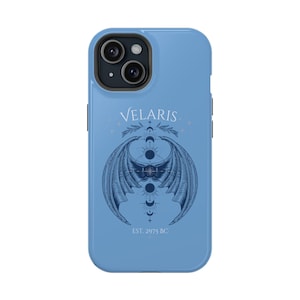 ACOTAR Phone Case, Magnetic iPhone Tough Case, Velaris Fantasy Phone Case, Unique Gift for Book Lovers, Aesthetic Accessories