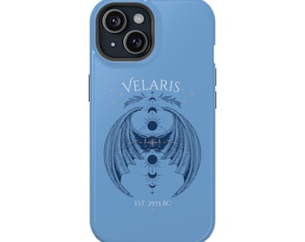 ACOTAR Phone Case, Magnetic iPhone Tough Case, Velaris Fantasy Phone Case, Unique Gift for Book Lovers, Aesthetic Accessories