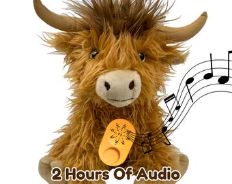 Hank the Highland Cow: Any Song or Personalized Special Audio In A Stuffed Animal Perfect For Gifts & Even Adding A Loved Ones Voice