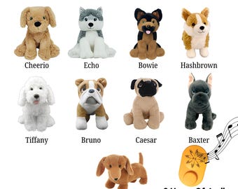Russ Droozy Stuffed Dog Floppy Brown and Tan Plush Puppy Stuffed