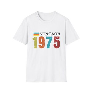 T-shirt 50e anniversaire vintage 1975 2025 idées cadeaux rétro cinquantième BY30, édition limitée 1975 vintage, cadeau 50e anniversaire pour homme ou femme