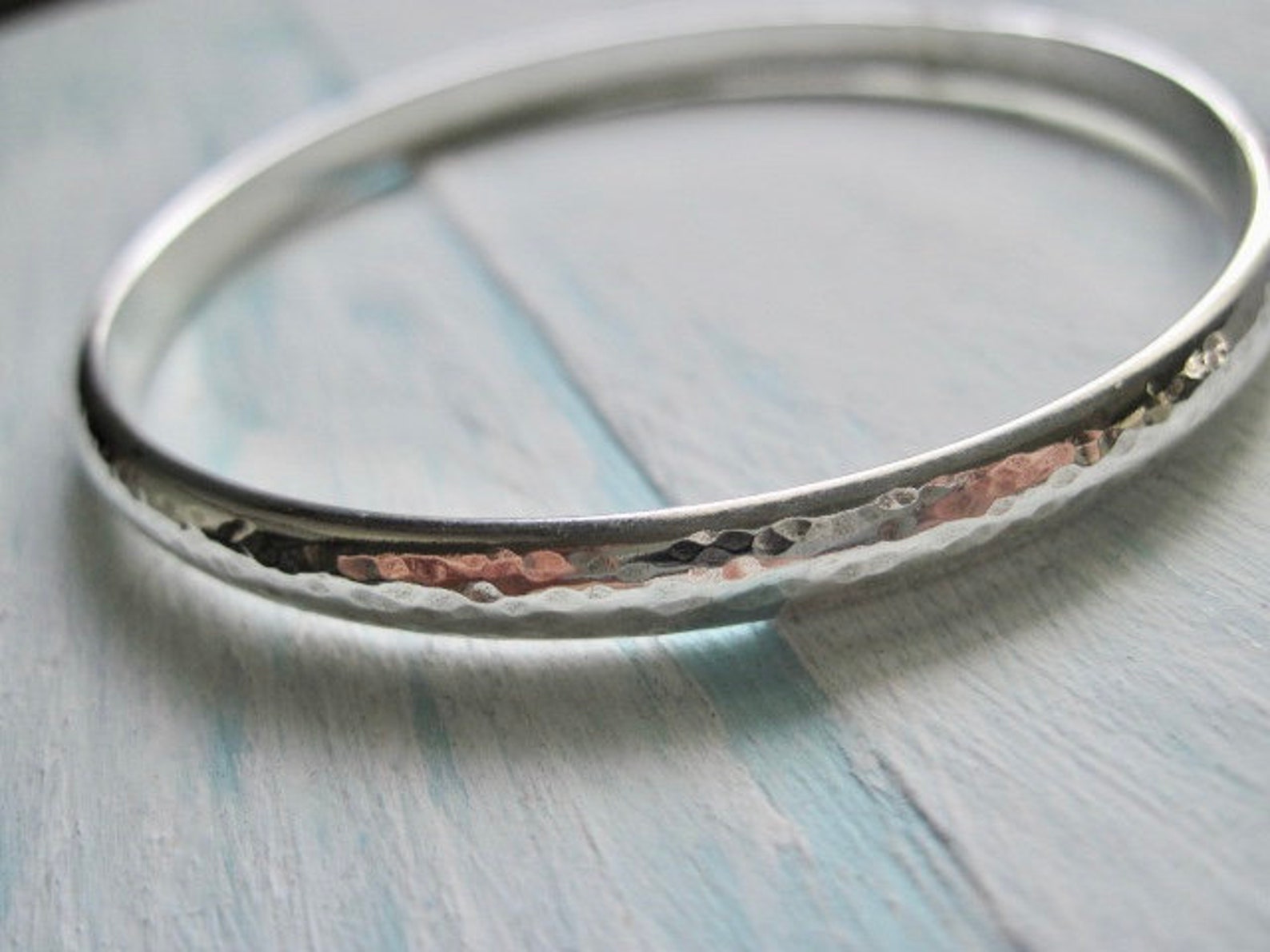 Sterling Silver Textured Bangle Bracelet Etsy