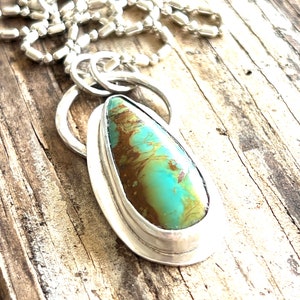 Kingman Turquoise Pendant and Necklace image 1