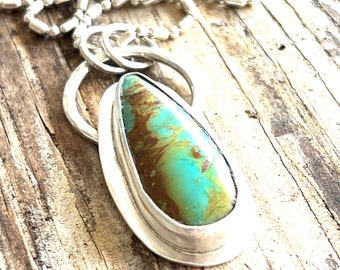 Kingman Turquoise Pendant and Necklace