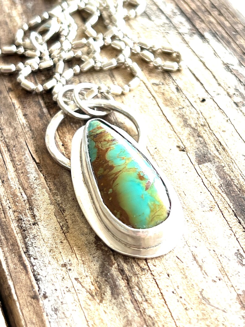 Kingman Turquoise Pendant and Necklace image 1