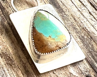 Kingman Turquoise and Sterling Silver Pendant and Necklace