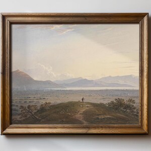 Overlooking the Plains Landscape Giclée Print | UNFRAMED | Vintage Landscape Painting | Classic Art