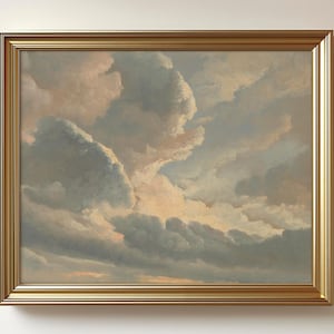 Cloud Study Giclée Print | UNFRAMED | Vintage Landscape Painting | Classic Art