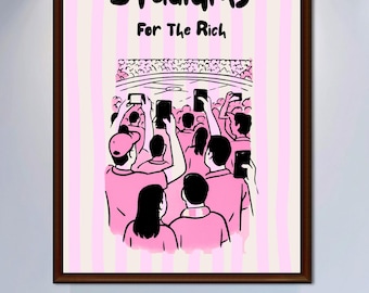 Funny Football Poster | Stadiums For The Rich | Sarcastic Soccer Wall Art | Football Fan Gift | Digital Download