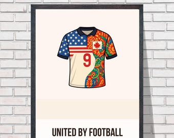 Funny Football Poster | United By Football | Sarcastic Soccer Wall Art | Football Fan Gift | Digital Download